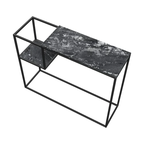 Rendez Vous Déco Consoles Et Drapiers Console Noire En Marbre Et Pieds En Métal 7 Rendez Vous Déco Consoles Et Drapiers Console Noire En Marbre Et Pieds En Métal – Image 5