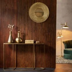 Dutchbone Consoles Et Drapiers Console Ovale En Métal 121cm Or -Marquee Magasin console ovale en metal 121cm or 4