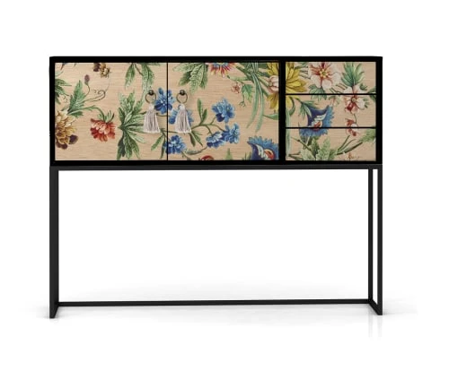 RNT By Really Nice Things Consoles Et Drapiers Console Pin Massif Laqué 2 Portes 3 Tiroirs Imprimé Floral 3 RNT By Really Nice Things Consoles Et Drapiers Console Pin Massif Laqué 2 Portes 3 Tiroirs Imprimé Floral