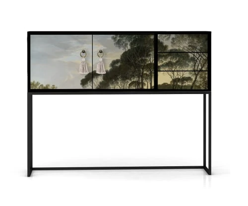 RNT By Really Nice Things Consoles Et Drapiers Console Pin Massif Laqué 2 Portes 3 Tiroirs Imprimé Forestier 3 RNT By Really Nice Things Consoles Et Drapiers Console Pin Massif Laqué 2 Portes 3 Tiroirs Imprimé Forestier