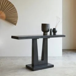 Tikamoon Consoles Et Drapiers Console Pin Recyclé Noire -Marquee Magasin console pin recycle noire 3