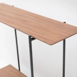 Arne Lykke Consoles Et Drapiers Console Plaqué Noyer Et Pieds Métal Bois Foncé -Marquee Magasin console plaque noyer et pieds metal bois fonce 3