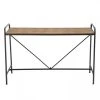MACABANE Consoles Et Drapiers Console Plateau Sapin Marqueté Pieds Métal Noir -Marquee Magasin console plateau sapin marquete pieds metal noir