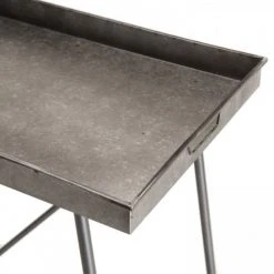 MACABANE Consoles Et Drapiers Console Plateau Zinc Pieds Métal -Marquee Magasin console plateau zinc pieds metal 4