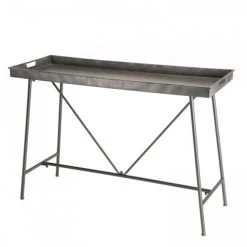 MACABANE Consoles Et Drapiers Console Plateau Zinc Pieds Métal -Marquee Magasin console plateau zinc pieds metal 5