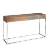 Angel Cerda Consoles Et Drapiers Console Rectangule Placage Noyer Naturel Et Acier Inoxydable Chromé. -Marquee Magasin console rectangule placage noyer naturel et acier inoxydable chrome