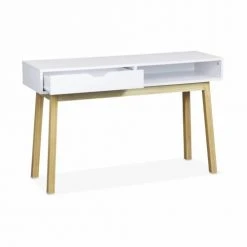 Alice's Garden Consoles Et Drapiers Console Scandinave Blanche Avec Un Tiroir -Marquee Magasin console scandinave blanche avec un tiroir 4