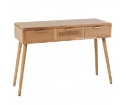 Meubles & Design Consoles Et Drapiers Console Scandinave En Bois Tiroir Cannage