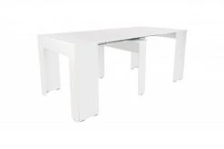 Dmora Tables à Manger Console Table à Manger Extensible Moderne Effet Bois Blanc -Marquee Magasin console table a manger extensible moderne effet bois blanc 1