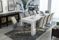 Dmora Tables à Manger Console Table à Manger Extensible Moderne Effet Bois Blanc -Marquee Magasin console table a manger extensible moderne effet bois blanc 2