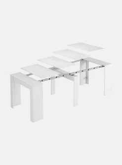 Dmora Tables à Manger Console Table à Manger Extensible Moderne Effet Bois Blanc -Marquee Magasin console table a manger extensible moderne effet bois blanc 3