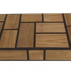 MACABANE Consoles Et Drapiers Console Teck Clair Et Métal Noir -Marquee Magasin console teck clair et metal noir 5