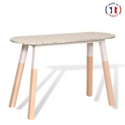 MON PETIT MEUBLE FRANCAIS Consoles Et Drapiers Console Terrazzo Et Frêne Massif 140 Cm -Marquee Magasin console terrazzo et frene massif 140 cm 1