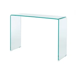 Baita Consoles Et Drapiers Console Verre Courbé Transparent 110cm -Marquee Magasin console verre courbe transparent 110cm 1