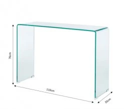 Baita Consoles Et Drapiers Console Verre Courbé Transparent 110cm -Marquee Magasin console verre courbe transparent 110cm 2