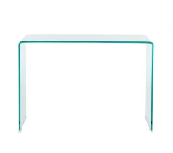 Baita Consoles Et Drapiers Console Verre Courbé Transparent 110cm