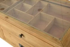 Hellin Consoles Et Drapiers Console Vitrine En Bois Et Métal 6 Tiroirs L150 -Marquee Magasin console vitrine en bois et metal 6 tiroirs l150 2