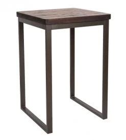 Mathi Design Tables à Manger Ensemble Haut Acier/bois Massif Foncé -Marquee Magasin ensemble haut acier bois massif fonce 2