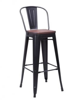 Mathi Design Tables à Manger Ensemble Haut Acier/bois Massif Foncé -Marquee Magasin ensemble haut acier bois massif fonce 3