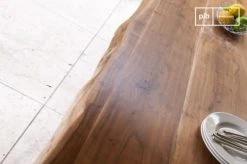 PIB Tables à Manger Grande Table De Repas En Métal Argenté Et Bois Marron -Marquee Magasin grande table de repas en metal argente et bois marron 5