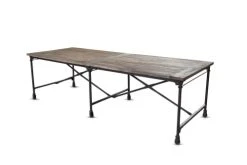 PIB Tables à Manger Grande Table En Bois Recyclé Marron