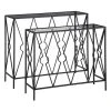Altobuy Consoles Et Drapiers Lot De 2 Consoles Gigognes Métal Noir Et Verre -Marquee Magasin lot de 2 consoles gigognes metal noir et verre