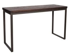 Mathi Design Tables à Manger Mange Debout 180 Cm Acier/bois Massif Foncé