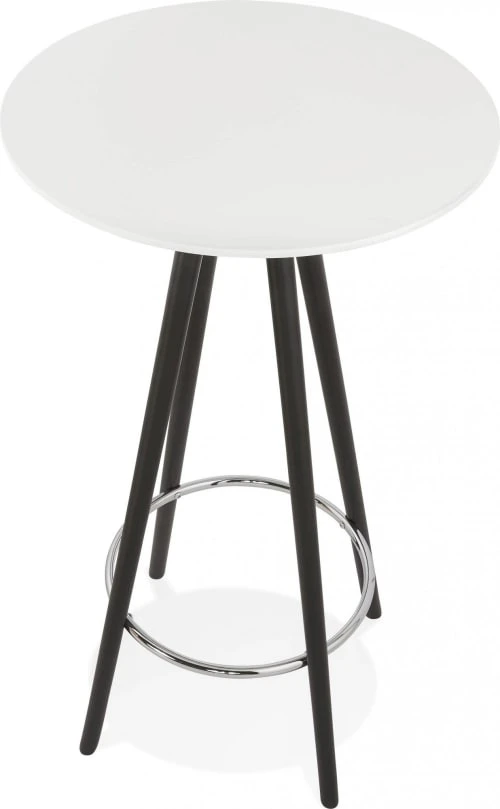 Kokoon Design Tables à Manger Mange-debout Couleur Blanc Et Noir 3 Places D60cm 5 Kokoon Design Tables à Manger Mange-debout Couleur Blanc Et Noir 3 Places D60cm – Image 3