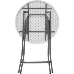 Tectake Tables à Manger Mange Debout Pliant Ø 80 Cm Blanc -Marquee Magasin mange debout pliant oe 80 cm blanc 5
