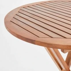 Oviala Tables à Manger Mange-debout Pliant Rond En Bois D'eucalyptus -Marquee Magasin mange debout pliant rond en bois d eucalyptus 2