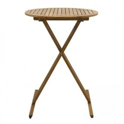 Oviala Tables à Manger Mange-debout Pliant Rond En Bois D'eucalyptus -Marquee Magasin mange debout pliant rond en bois d eucalyptus 4