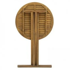 Oviala Tables à Manger Mange-debout Pliant Rond En Bois D'eucalyptus -Marquee Magasin mange debout pliant rond en bois d eucalyptus 5