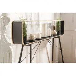 MACABANE Consoles Et Drapiers Meuble Déco Bougeoirs Métal Noir Et Doré -Marquee Magasin meuble deco bougeoirs metal noir et dore 2