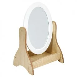Toilinux Coiffeuses Miroir Inclinablea Pour Coiffeuse Beige