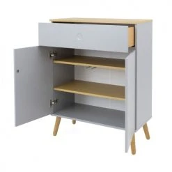 Tenzo Consoles Et Drapiers Petit Buffet En Bois 1 Tiroir 2 Portes L74cm Gris Clair -Marquee Magasin petit buffet en bois 1 tiroir 2 portes l74cm gris clair 4