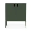 Tenzo Consoles Et Drapiers Petit Buffet En Bois 2 Portes L80cm Vert Kaki -Marquee Magasin petit buffet en bois 2 portes l80cm vert kaki