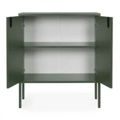 Tenzo Consoles Et Drapiers Petit Buffet En Bois 2 Portes L80cm Vert Kaki -Marquee Magasin petit buffet en bois 2 portes l80cm vert kaki 4