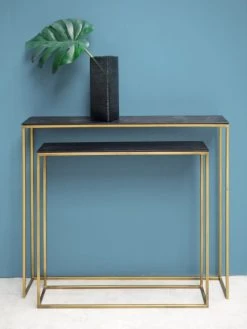 Chehoma Consoles Et Drapiers Set De 2 Consoles En Manguier Marron -Marquee Magasin set de 2 consoles en manguier marron 1