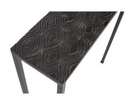 Woood Consoles Et Drapiers Set De 2 Consoles Gigognes En Métal Noir Et Marron -Marquee Magasin set de 2 consoles gigognes en metal noir et marron 2