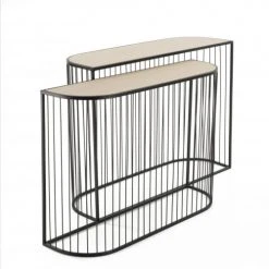 MACABANE Consoles Et Drapiers Set De 2 Consoles Structure Métal Noir -Marquee Magasin set de 2 consoles structure metal noir 4