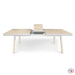 MON PETIT MEUBLE FRANCAIS Tables à Manger Table 140x90 Cm En Frêne Massif, 1 Rallonge Blanc Balisson 10 MON PETIT MEUBLE FRANCAIS Tables à Manger Table 140x90 Cm En Frêne Massif, 1 Rallonge Blanc Balisson -Marquee Magasin table 140x90 cm en frene massif 1 rallonge blanc balisson 2