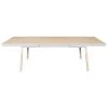 MON PETIT MEUBLE FRANCAIS Tables à Manger Table 160x100 Cm En Frêne Massif, 2 Rallonges Blanc Balisson -Marquee Magasin table 160x100 cm en frene massif 2 rallonges blanc balisson