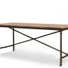 PIB Tables à Manger Table à Diner Industrielle En Bois Marron -Marquee Magasin table a diner industrielle en bois marron