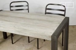 PIB Tables à Manger Table à Diner Vintage En Teck Recyclé Gris -Marquee Magasin table a diner vintage en teck recycle gris 4