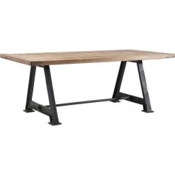Kare Design Tables à Manger Table à Manger 10 Personnes En Bois Recyclé Et Fer L210 -Marquee Magasin table a manger 10 personnes en bois recycle et fer l210 4