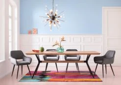 Kare Design Tables à Manger Table à Manger 10 Personnes En Chêne Massif Et Acier L220 -Marquee Magasin table a manger 10 personnes en chene massif et acier l220 1