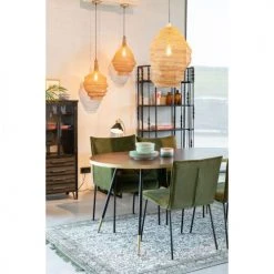 Drawer Tables à Manger Table à Manger 180x90cm Métal Et Bois Foncé -Marquee Magasin table a manger 180x90cm metal et bois fonce 3