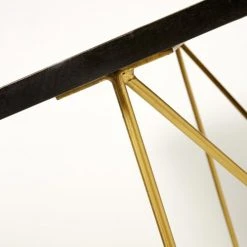 Maisons Du Monde Tables à Manger Table à Manger 4/6 Personnes En Acacia Noir Et Métal Doré L197 -Marquee Magasin table a manger 4 6 personnes en acacia noir et metal dore l197 1000 13 38 176133 3