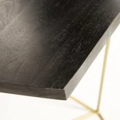 Maisons Du Monde Tables à Manger Table à Manger 4/6 Personnes En Acacia Noir Et Métal Doré L197 -Marquee Magasin table a manger 4 6 personnes en acacia noir et metal dore l197 1000 13 38 176133 4