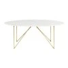 Maisons Du Monde Tables à Manger Table à Manger 4/6 Personnes En Marbre Blanc Et Fer Doré L200 -Marquee Magasin table a manger 4 6 personnes en marbre blanc et fer dore l200 1000 12 34 178138 1